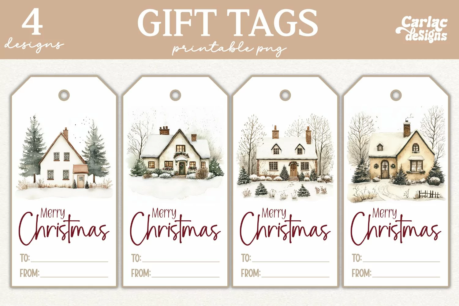 christmas tree gift tags