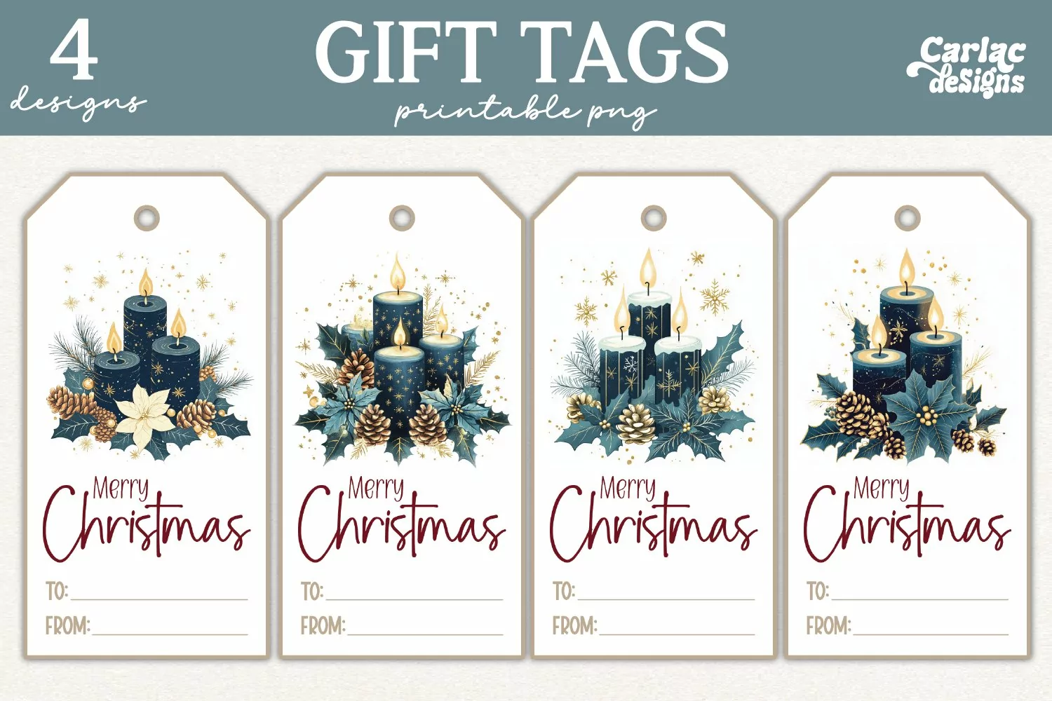 christmas tree gift tags