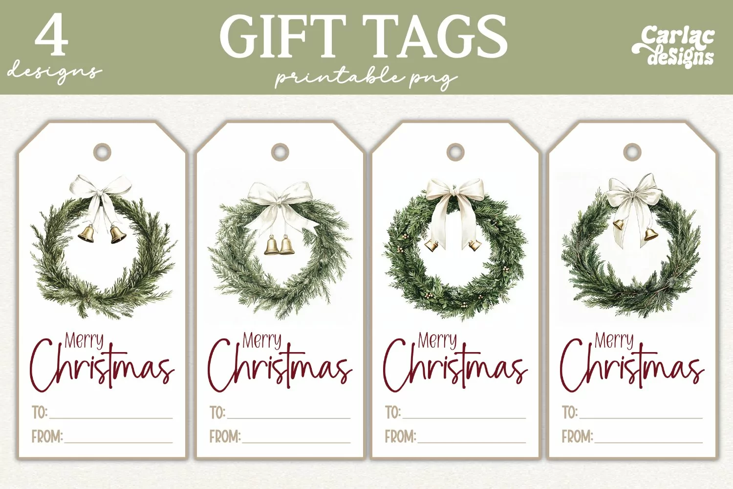 christmas tree gift tags