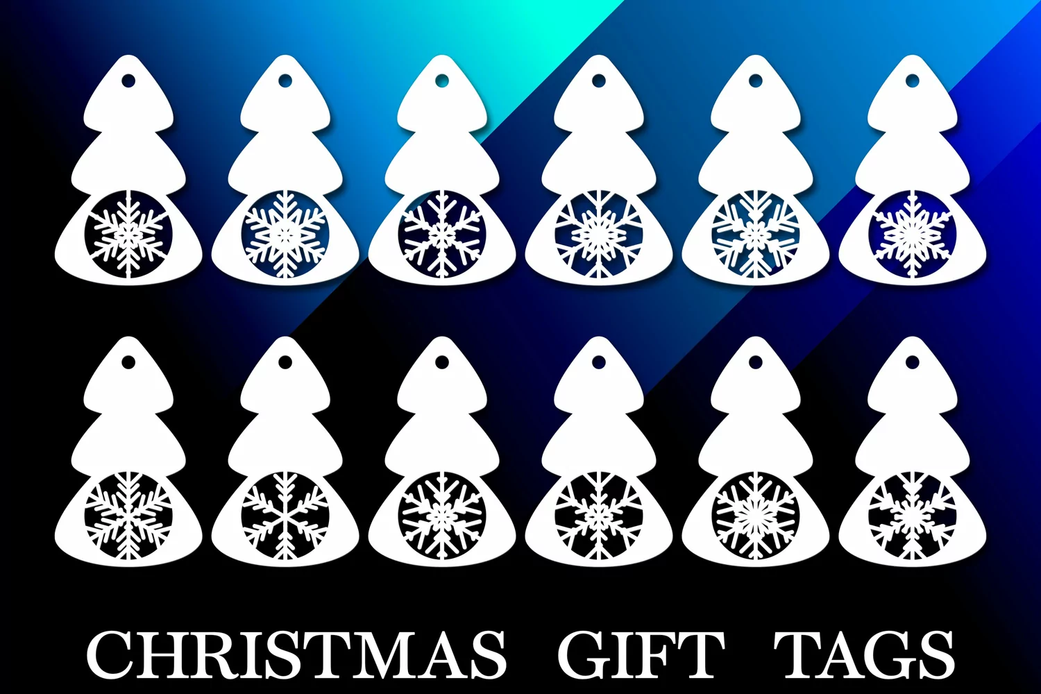 Christmas Tree Gift Tags SVG. Christmas Tags SVG product image 1