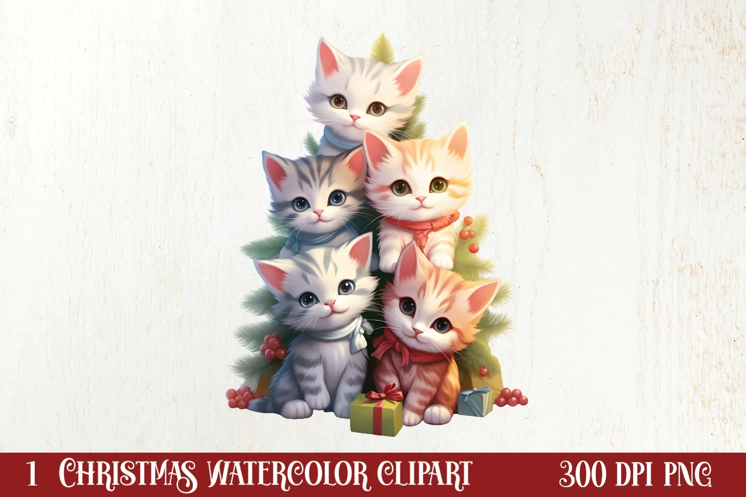 Christmas Tree With Many Dogs Clipart PNG product image 1