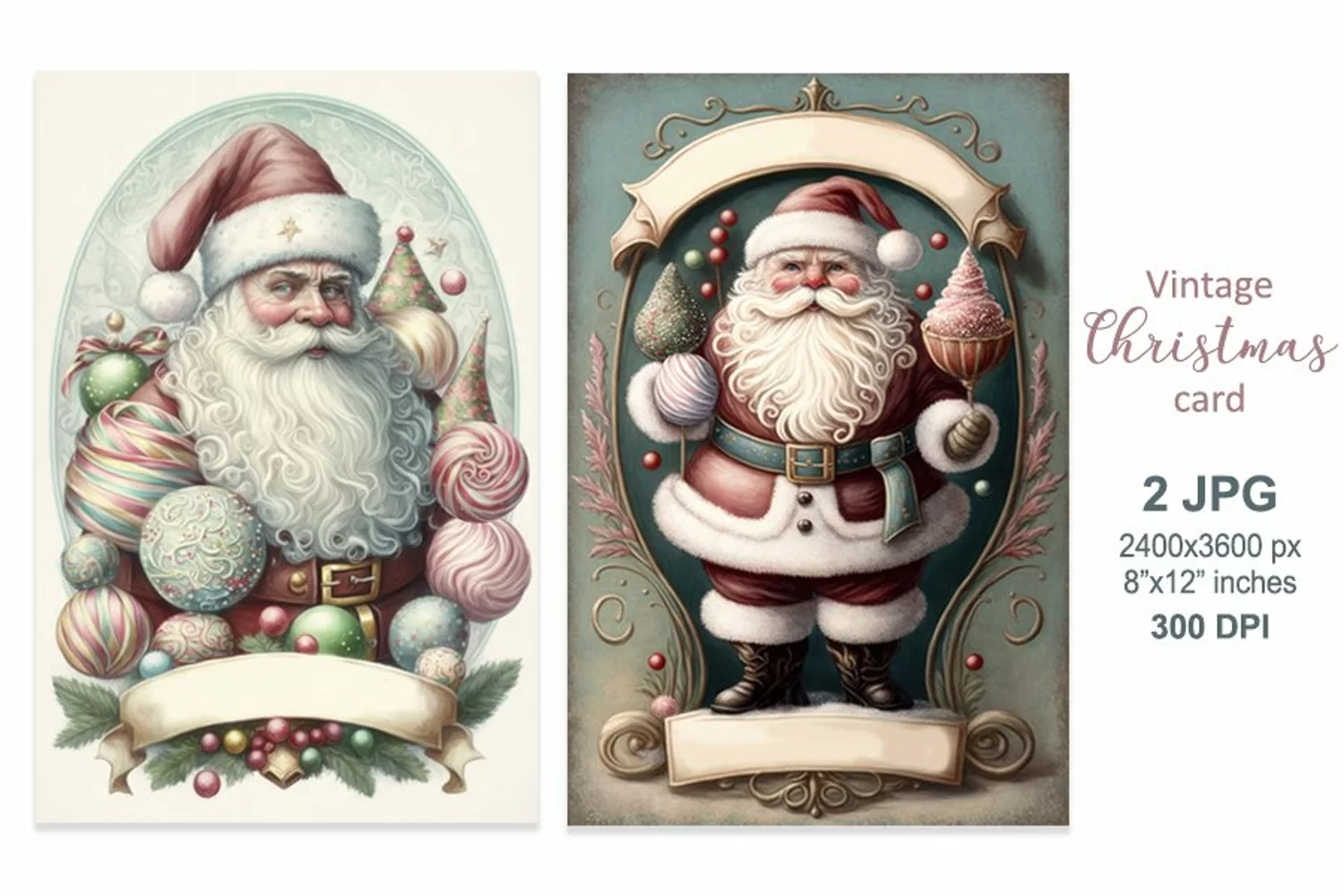Santa Claus sweets, Christmas cookbook scrapbook cover product image 1