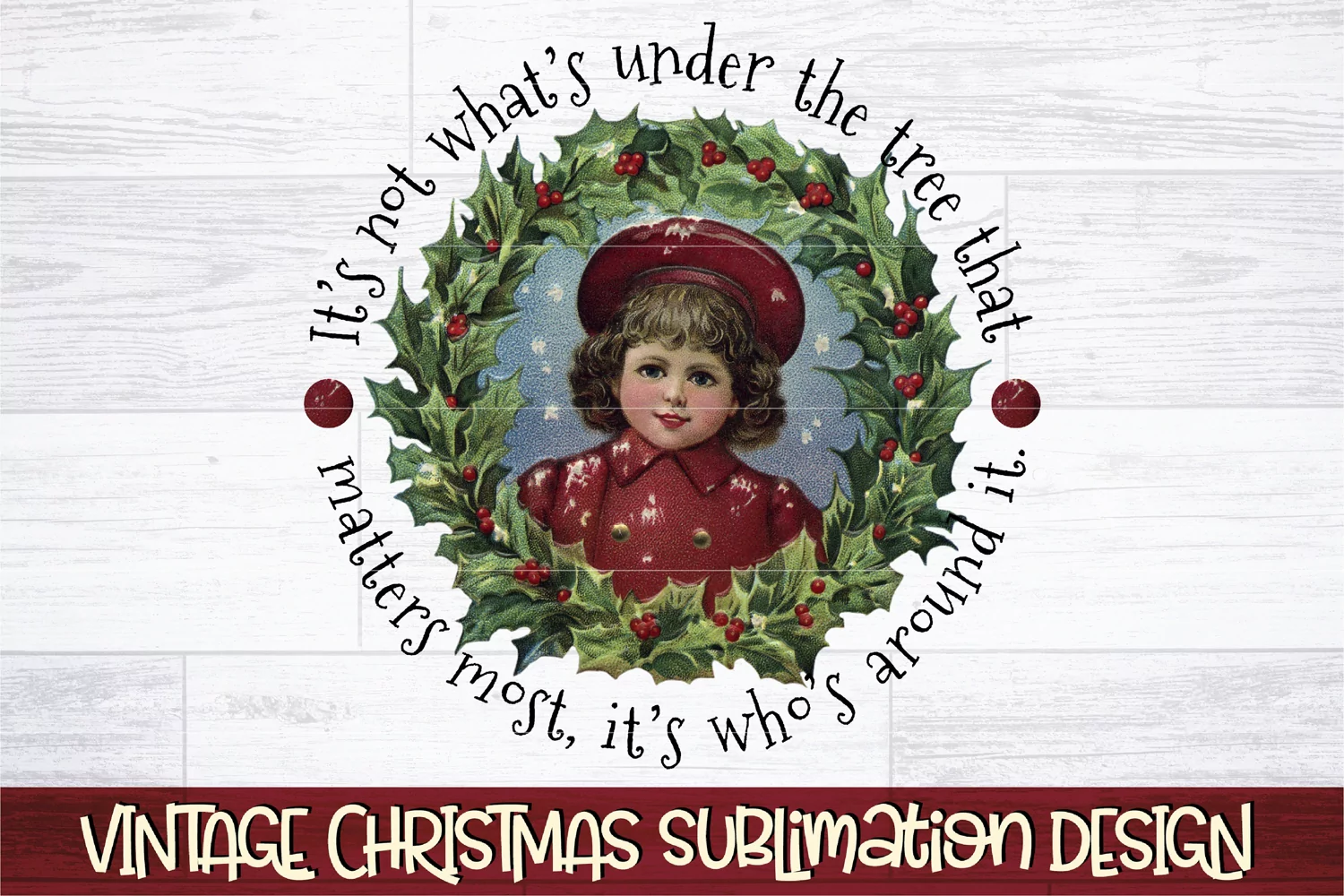 Vintage Christmas Sublimation PNG Design product image 1