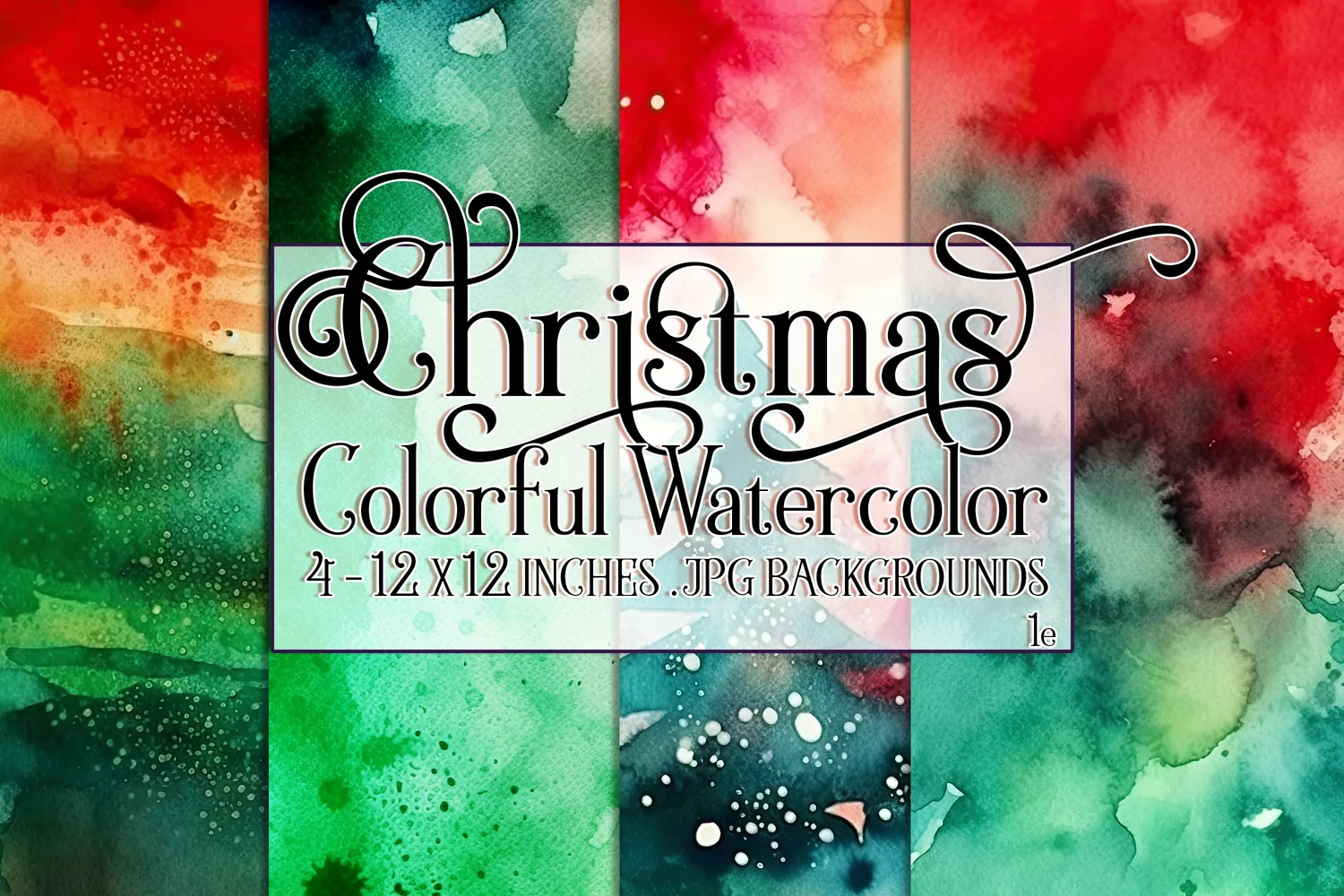 Christmas Background, 15x15 Christmas Watercolor Backgrounds product image 1