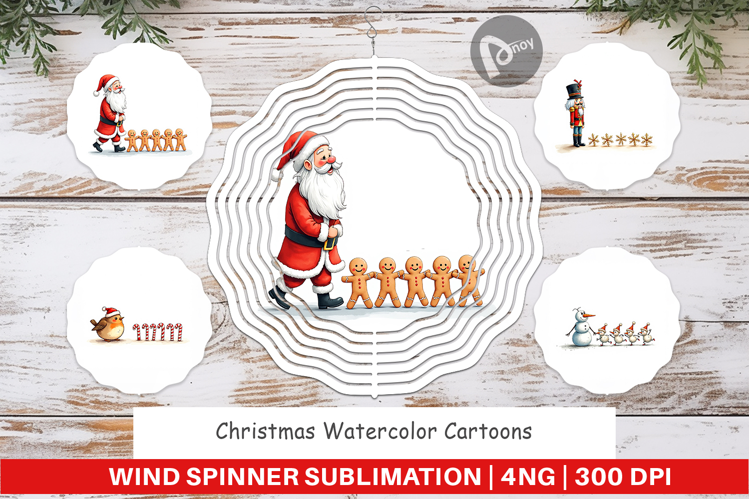 Christmas Cartoons Wind Spinner product image 1