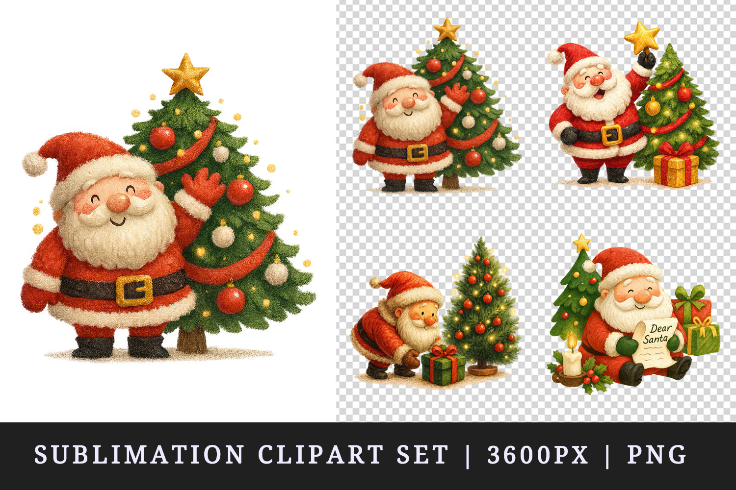 Christmas clipart printable sublimation design png product image 1
