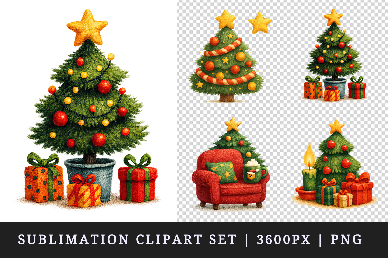 Christmas clipart printable sublimation design png product image 1