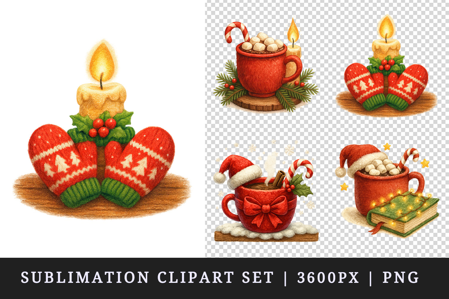 Christmas clipart printable sublimation design png product image 1