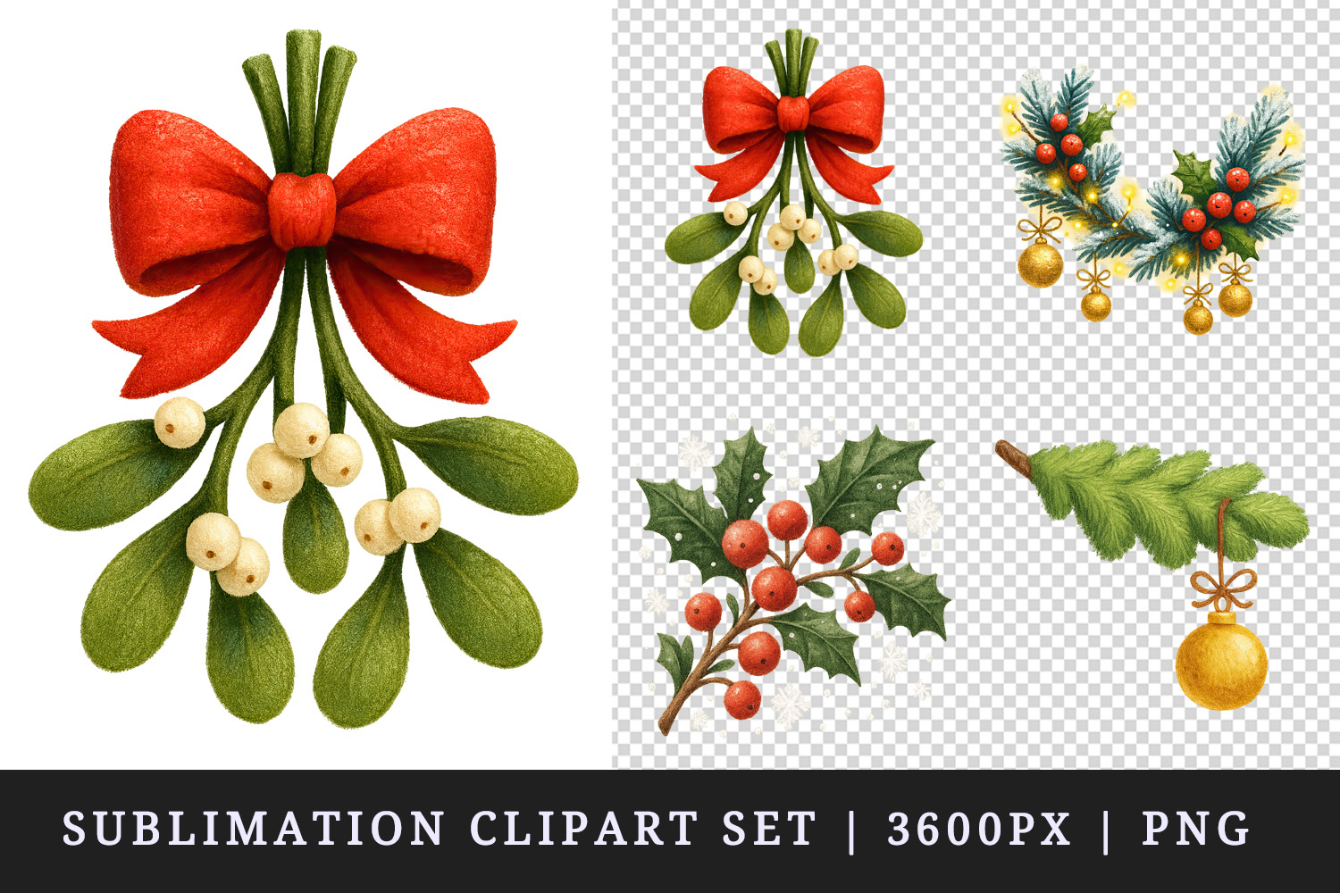Christmas clipart printable sublimation design png product image 1