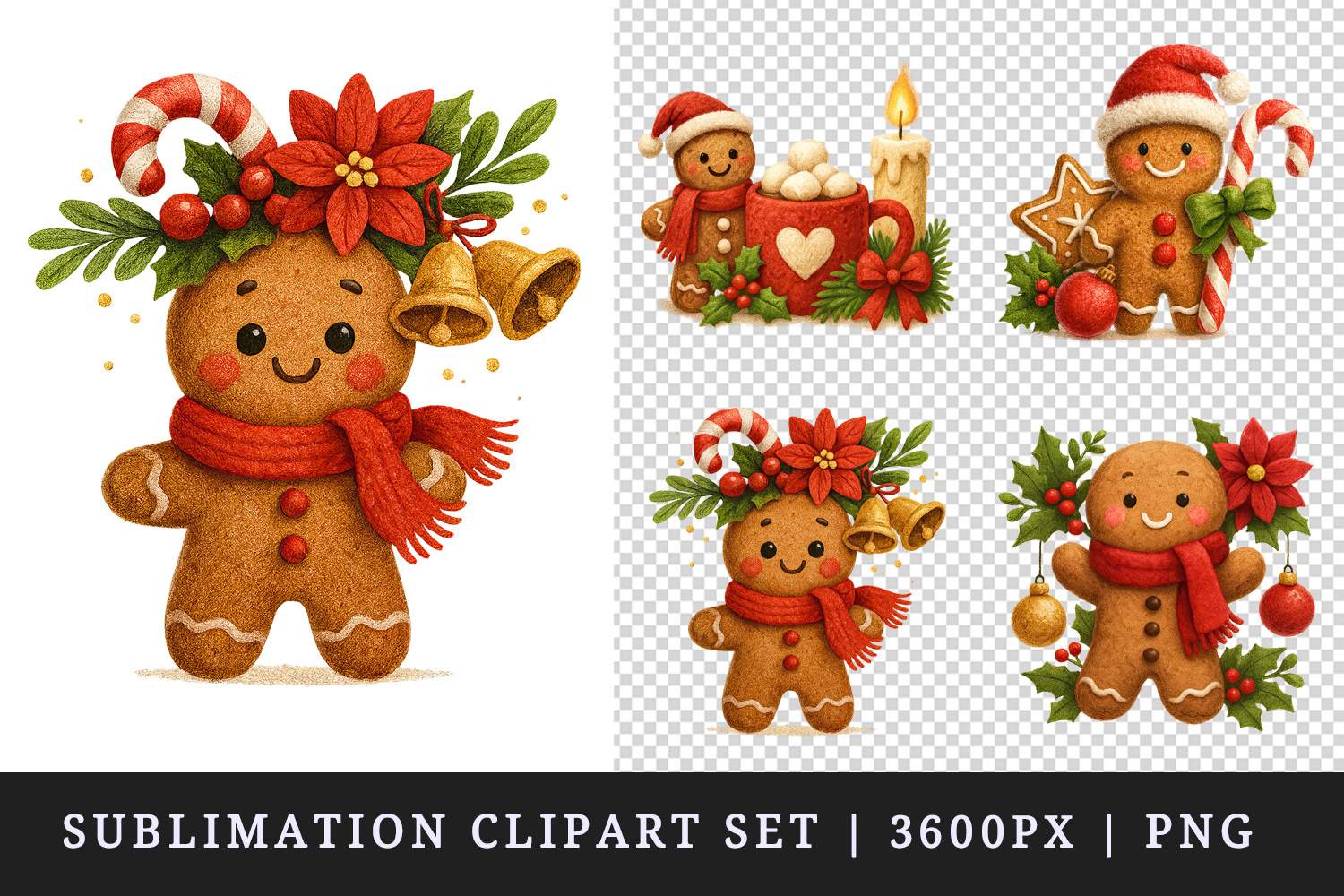 Christmas clipart printable sublimation design png product image 1