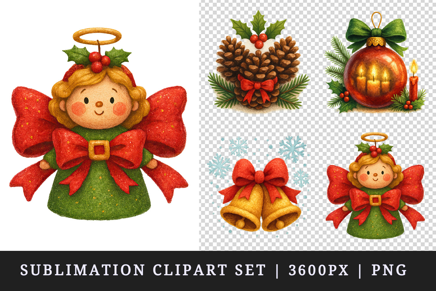 Christmas clipart printable sublimation design png product image 1