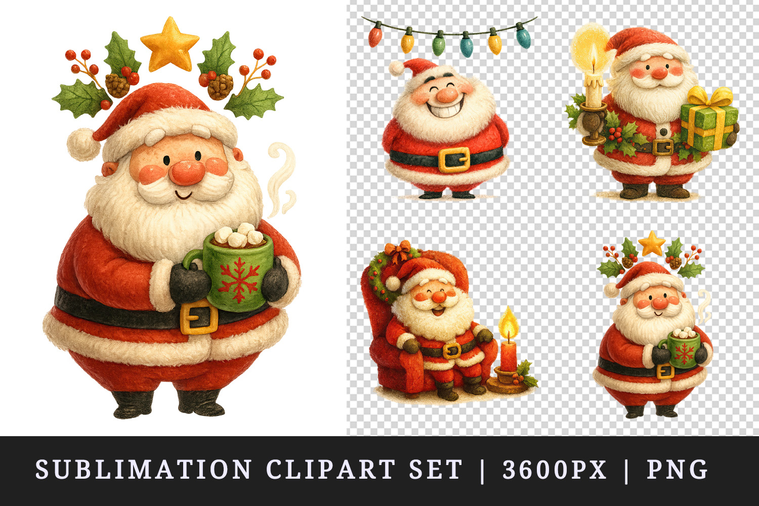 Christmas clipart printable sublimation design png product image 1