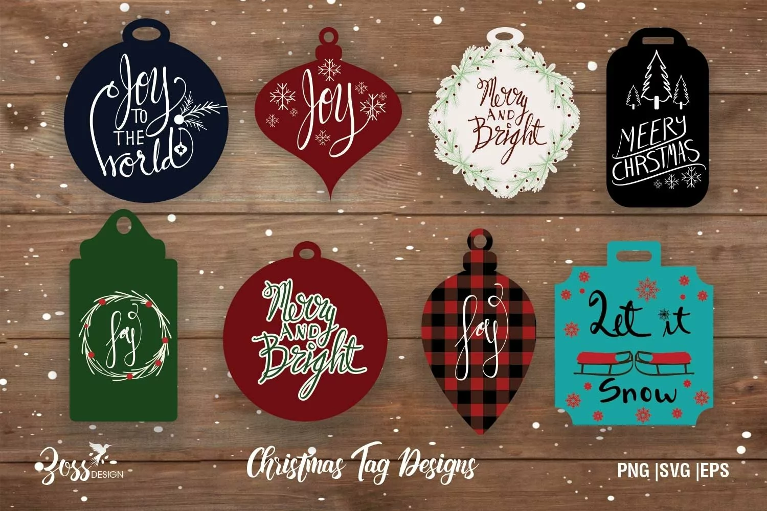 Christmas Tag designs for print and cut product image 1