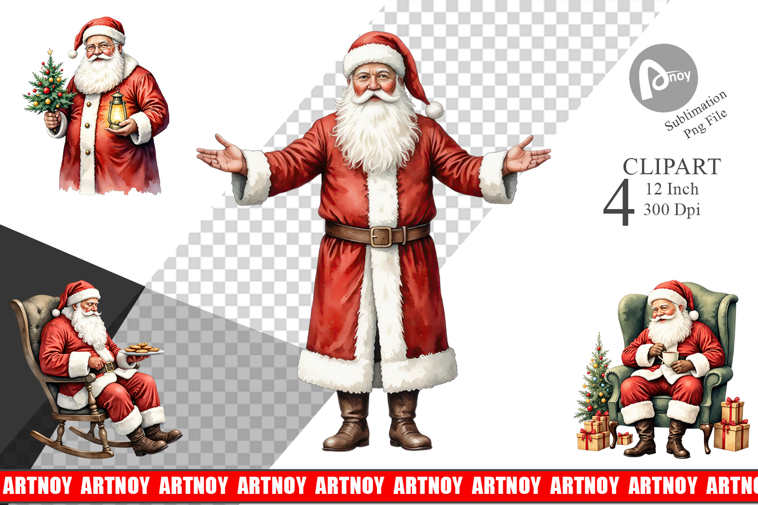 Classic Santa Claus Clipart product image 1