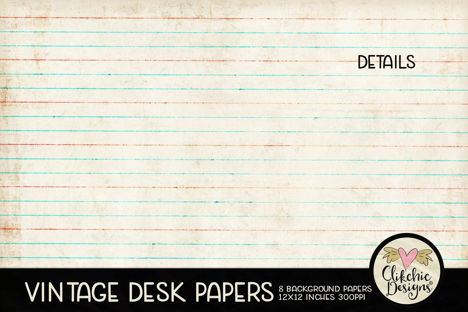 Vintage Scrapbook Papers - Vintage Desk Papers Backgrounds product image 1