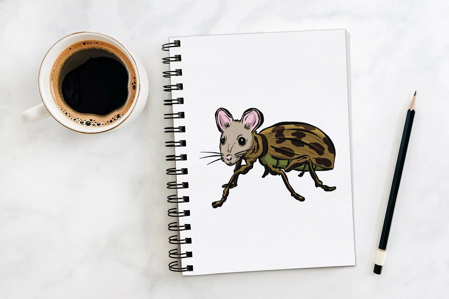 Cockamouse Weird Mouse Rat Vermin Sticker Logo Design PNG by Squeeb Creative