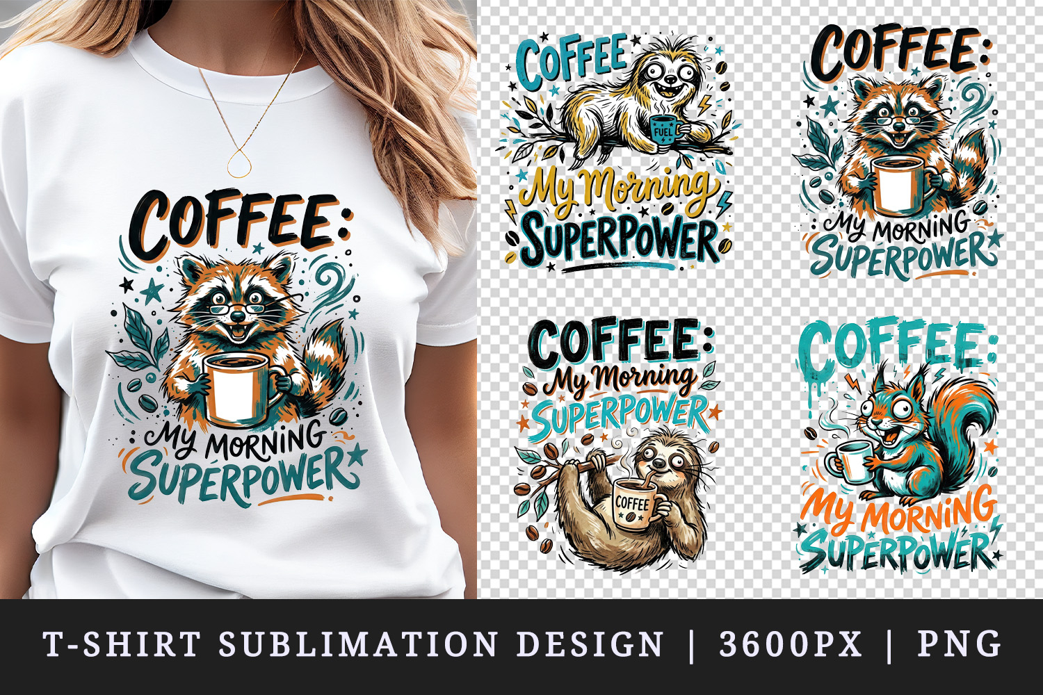Coffee lover t-shirt printable sublimation design png product image 1