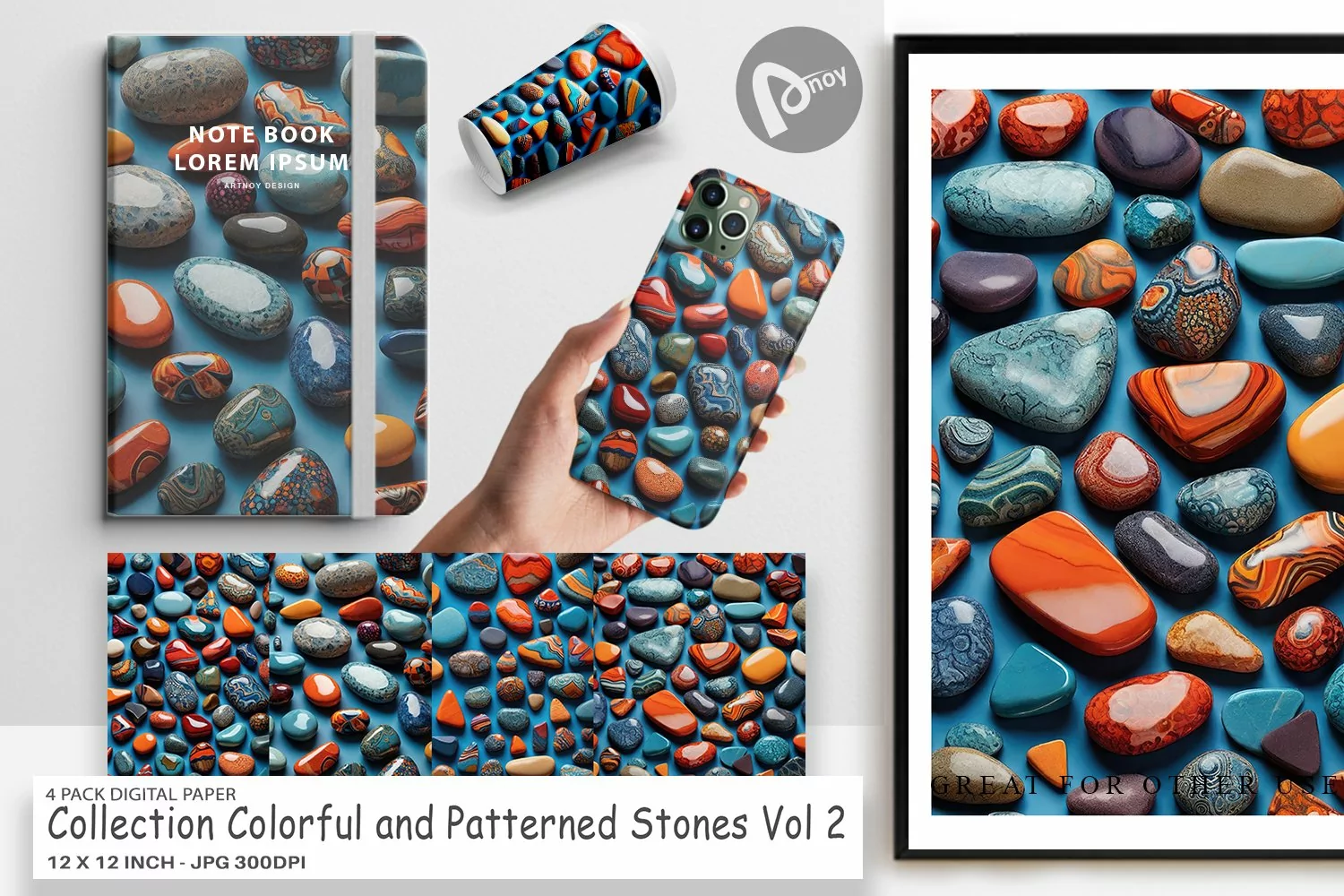 Digital Paper Collection Pattern Stones product image 1