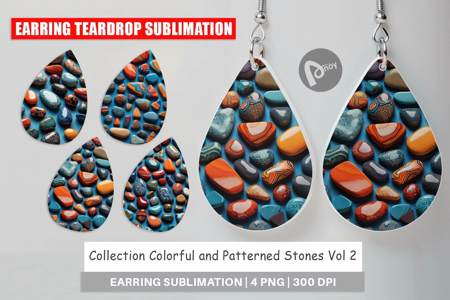 Earring Teardrop Collection Pattern Stones product image 1