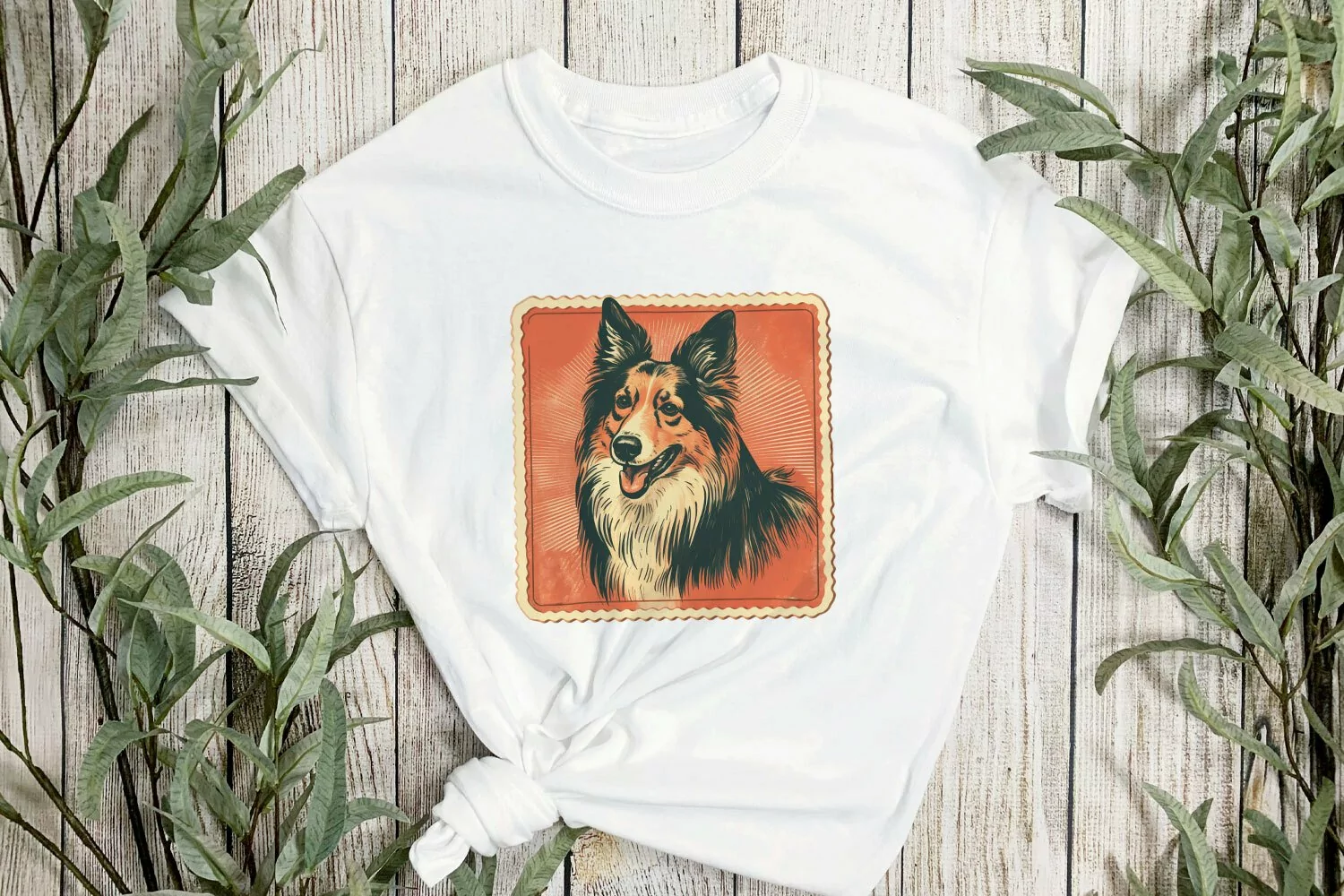 Dog Portrait Vintage Sublimation Clipart product image 1