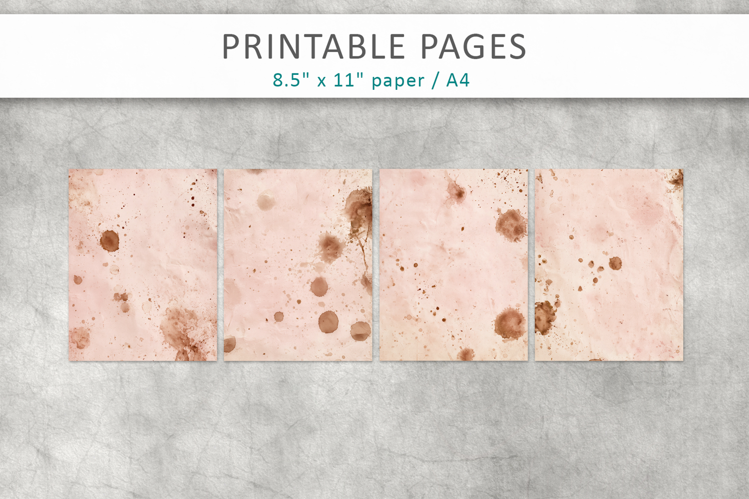 Vintage Coffee Stained Junk Journal, distressed paper product image 1