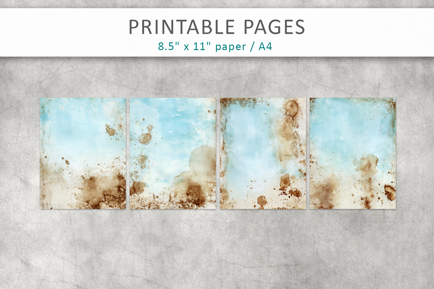 Vintage Coffee Stained Digital Papers product image 1