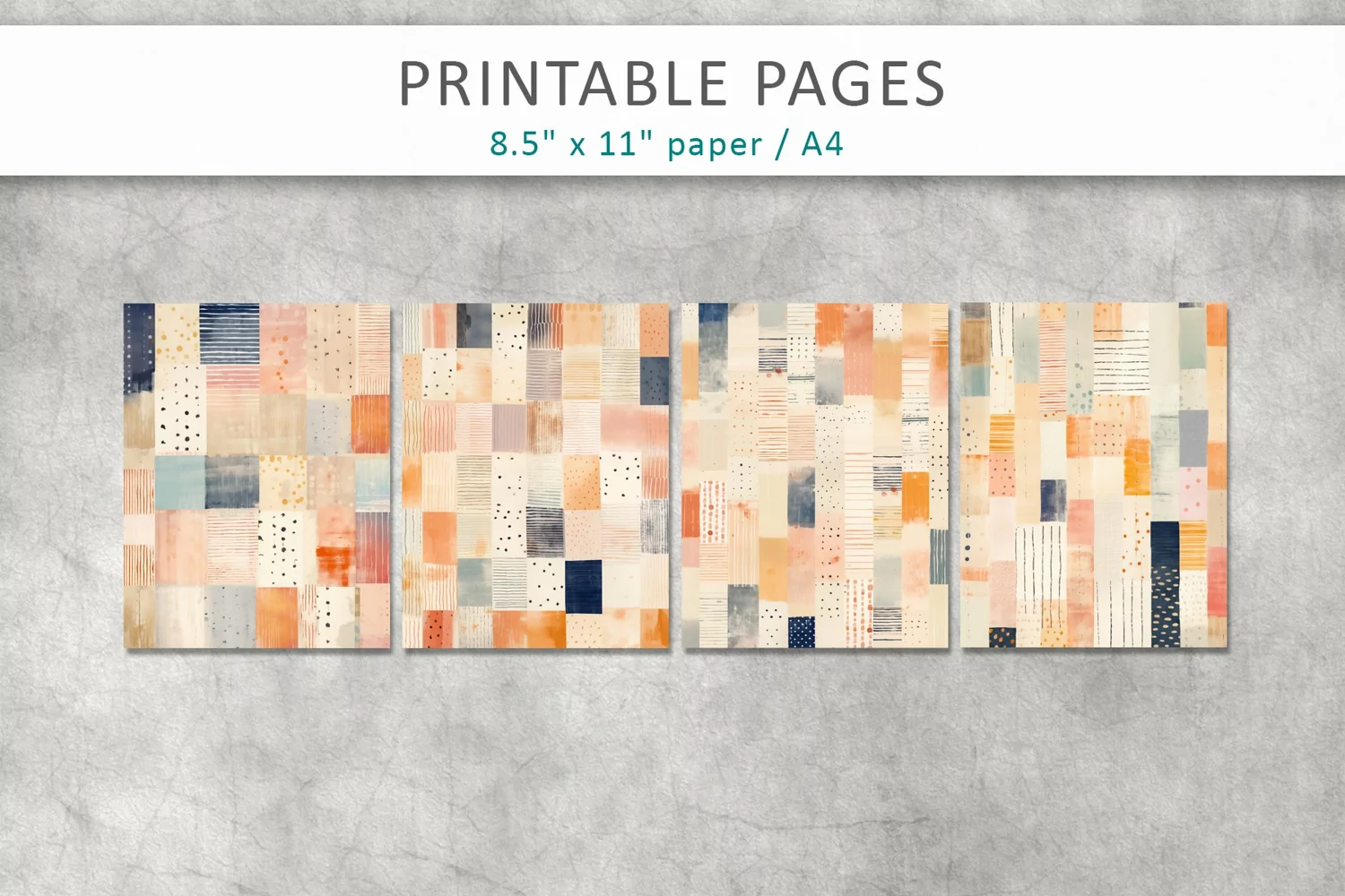 Vintage paper junk journal pages, scrapbook paper product image 1