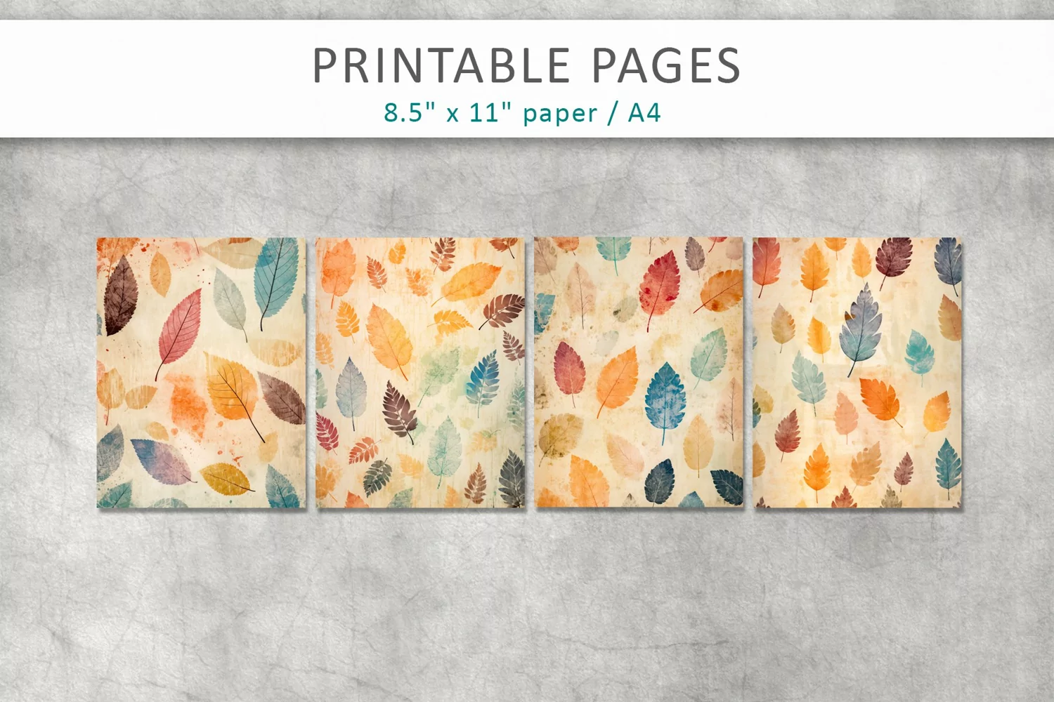 Antique-style paper sheets, scrapbook paper product image 1