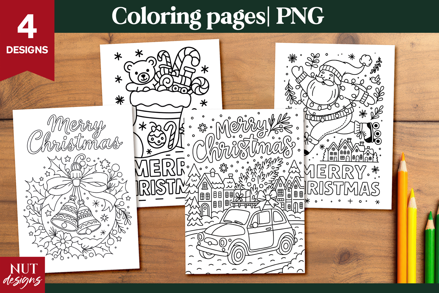 Merry Christmas Coloring Pages for Kids product image 1