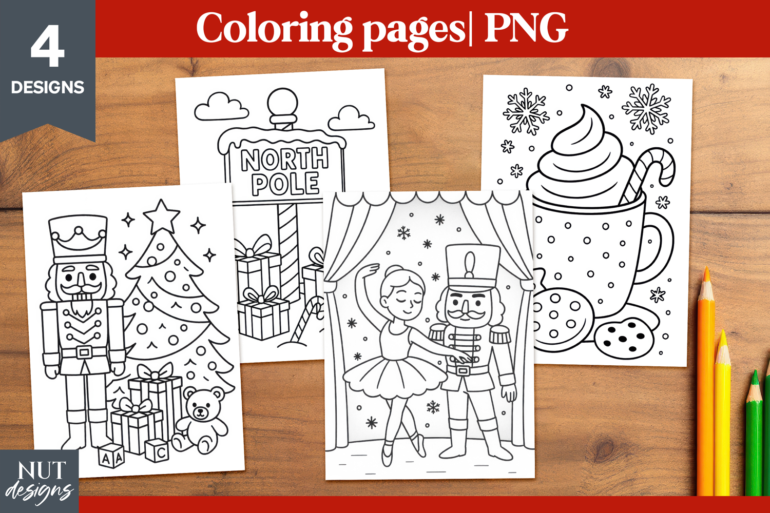 Coloring page for kids Christmas coloring page Nutcracker product image 1
