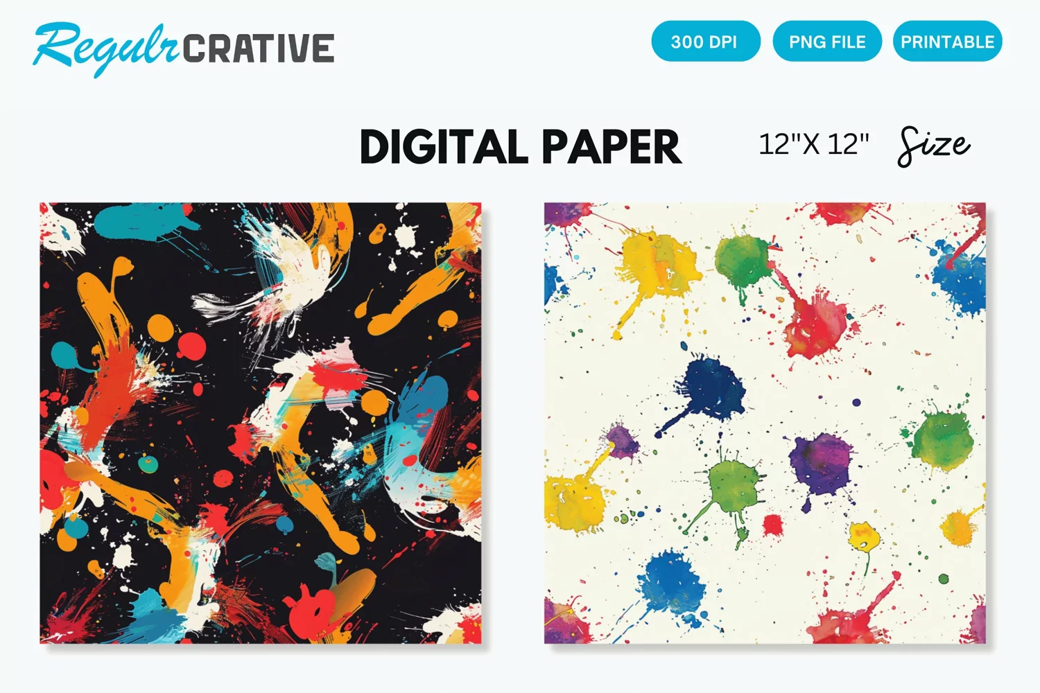 Color Splash Seamless Digital Paper product image 1
