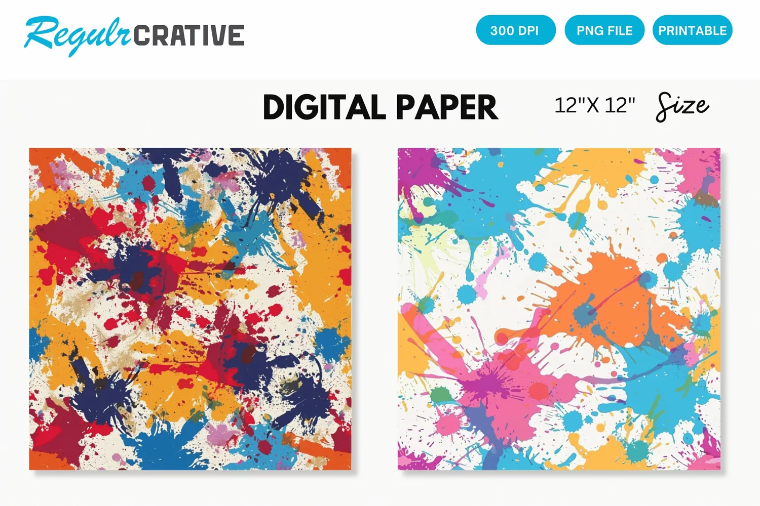 Color Splash Seamless Digital Paper product image 1