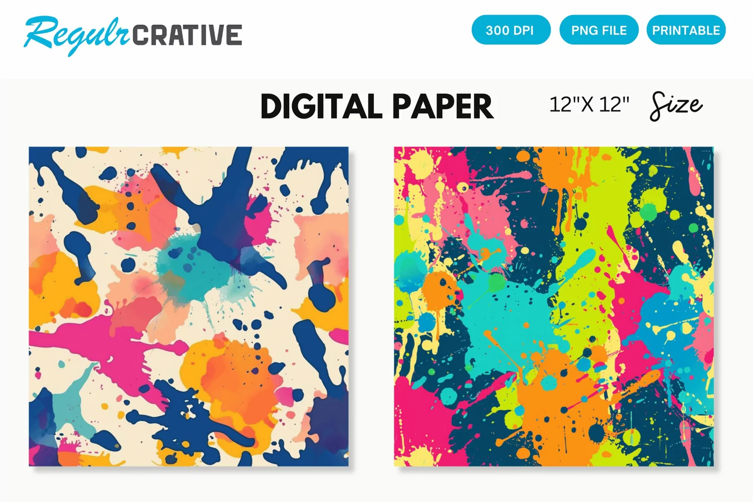 Color Splash Seamless Digital Paper product image 1