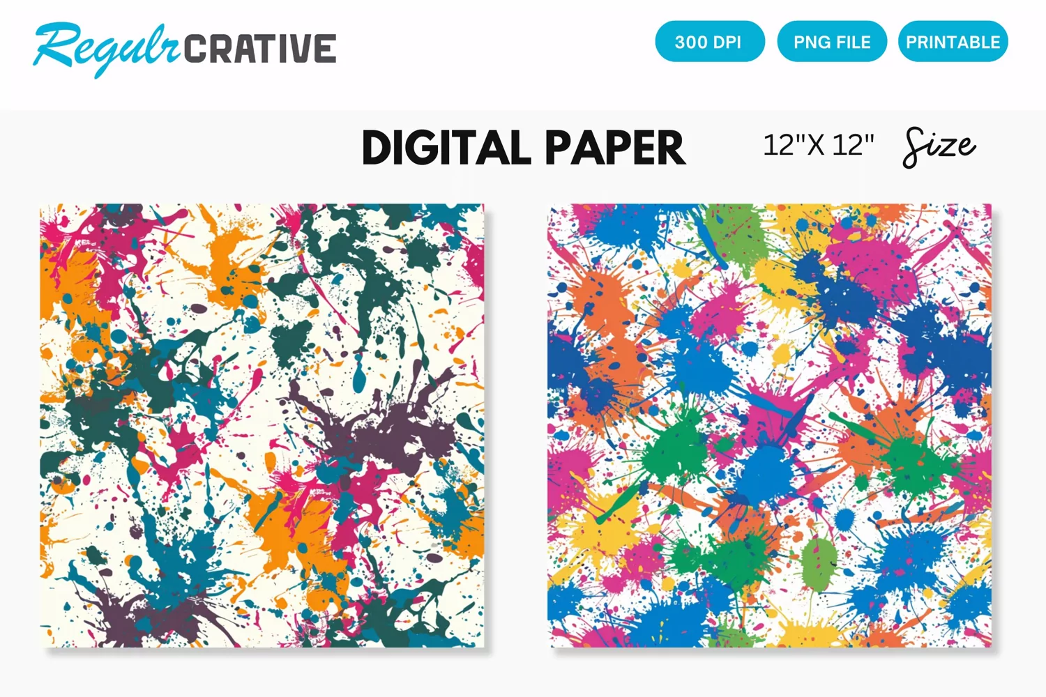 Color Splash Seamless Digital Paper product image 1