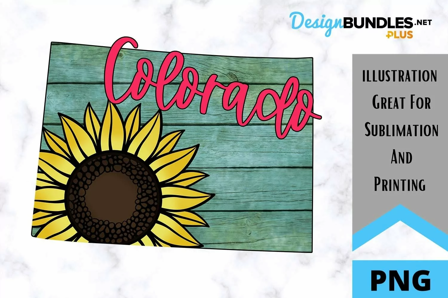 Sublimation Sunflower State - Colorado State - Sunflower product image 1
