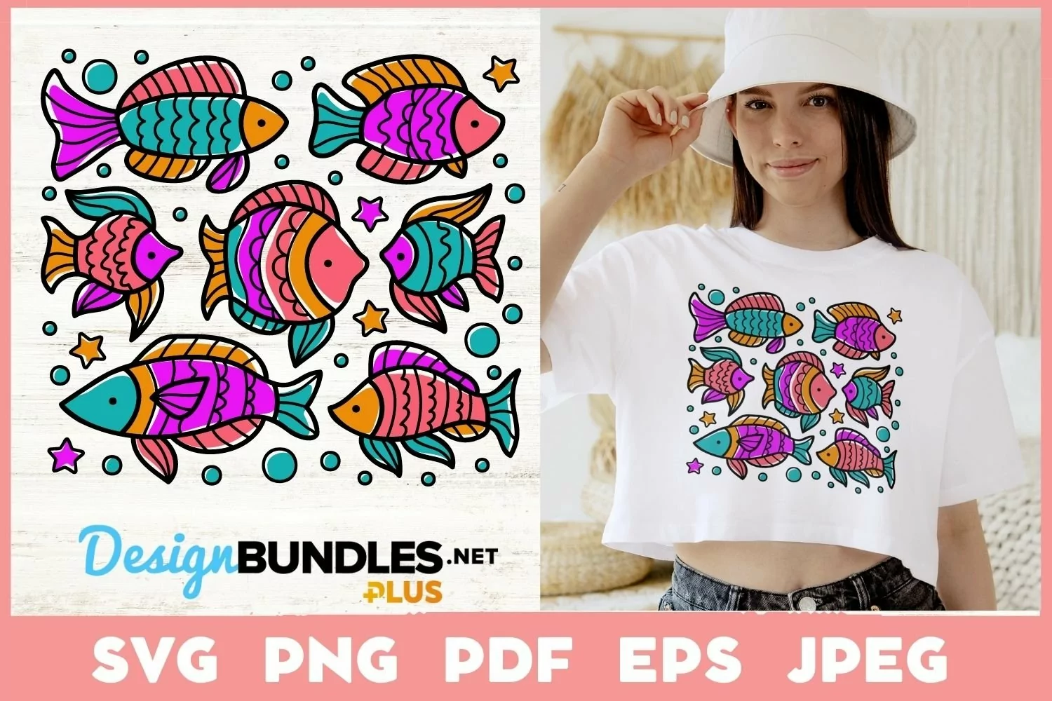 Colored Fish SVG For Cricut