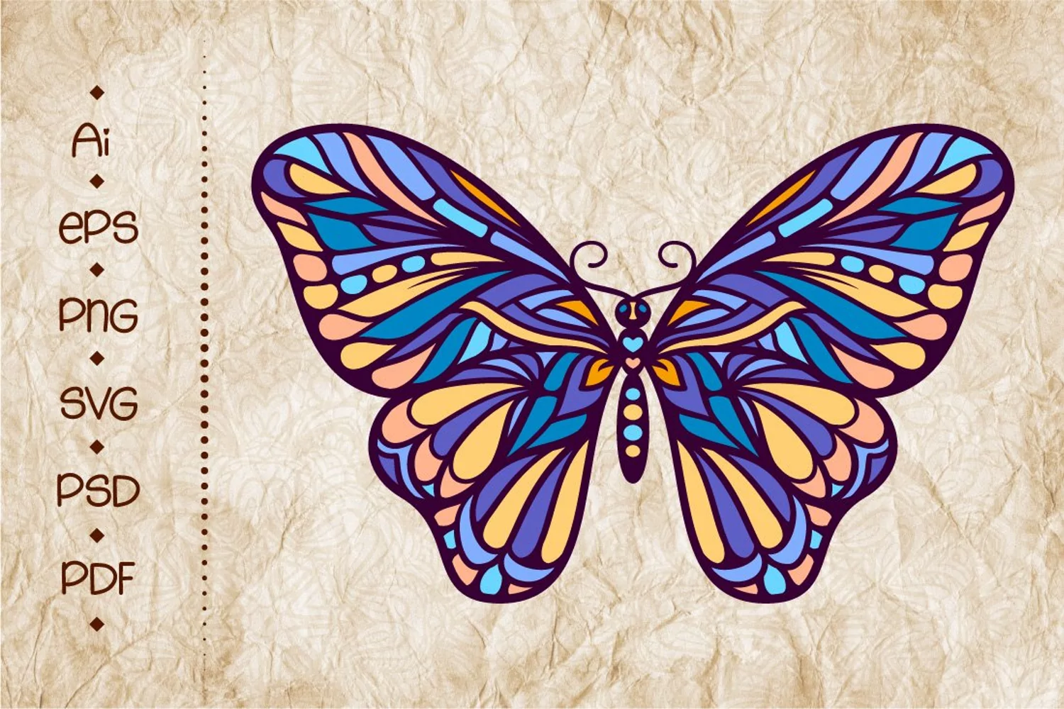 Colorful butterfly summer illustration product image 1