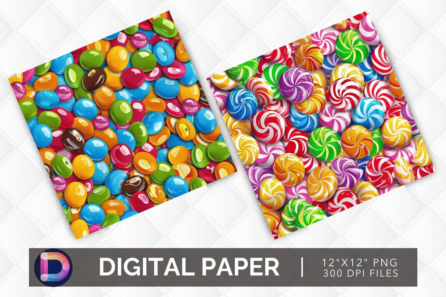 Colorful Candy Seamless Digital Paper product image 1