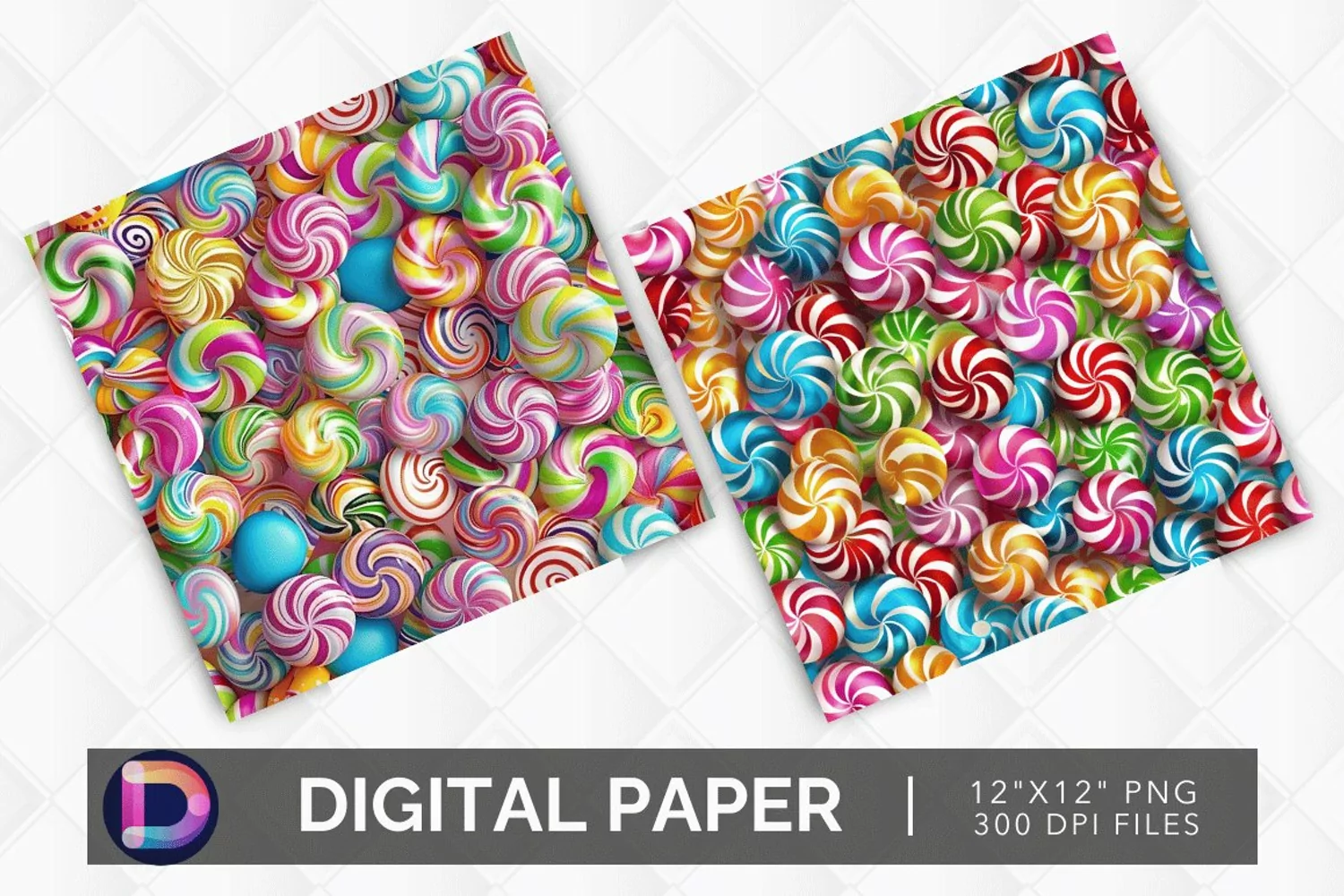 Colorful Candy Seamless Digital Paper product image 1