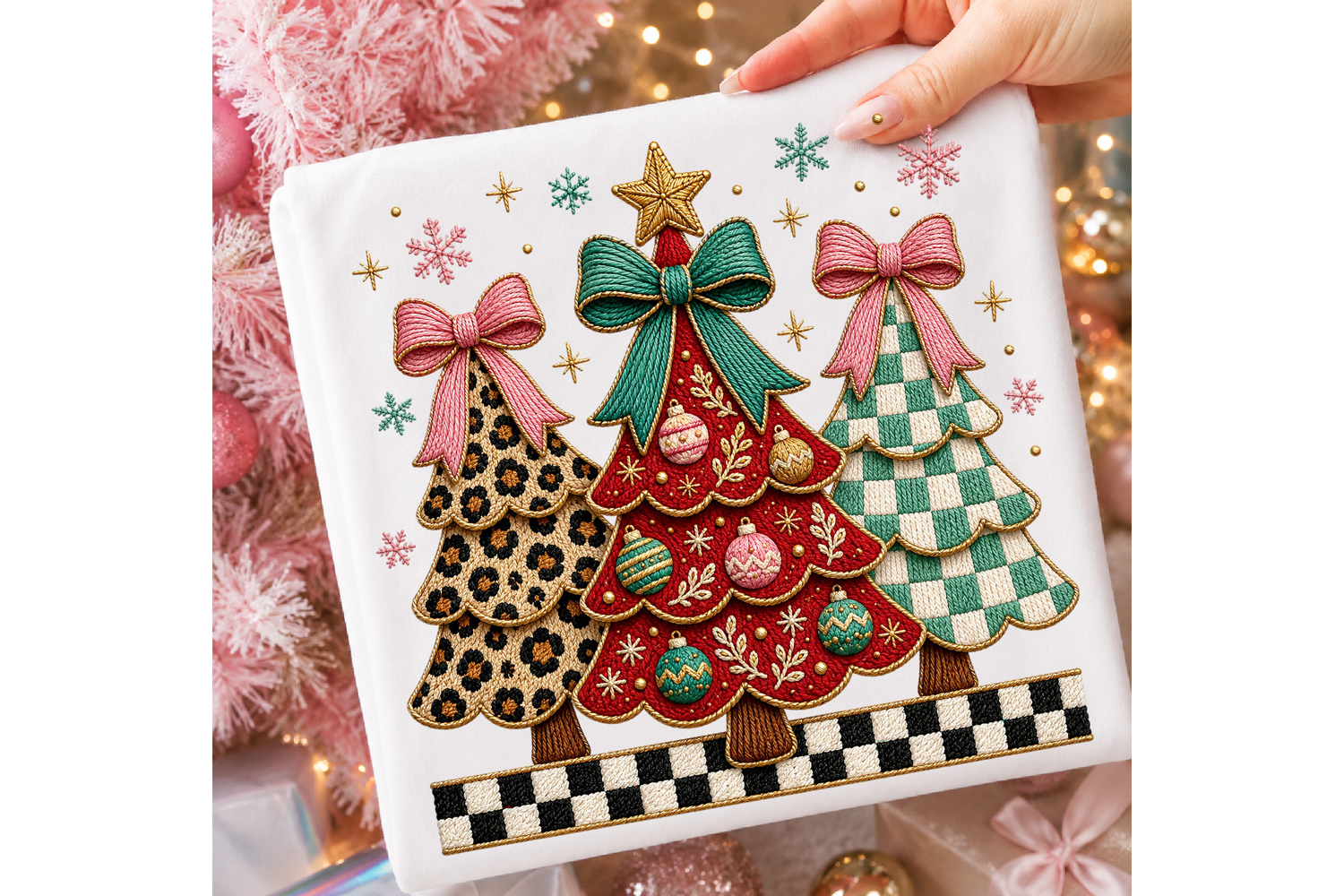 Colorful Coquette Christmas Tree Png product image 1