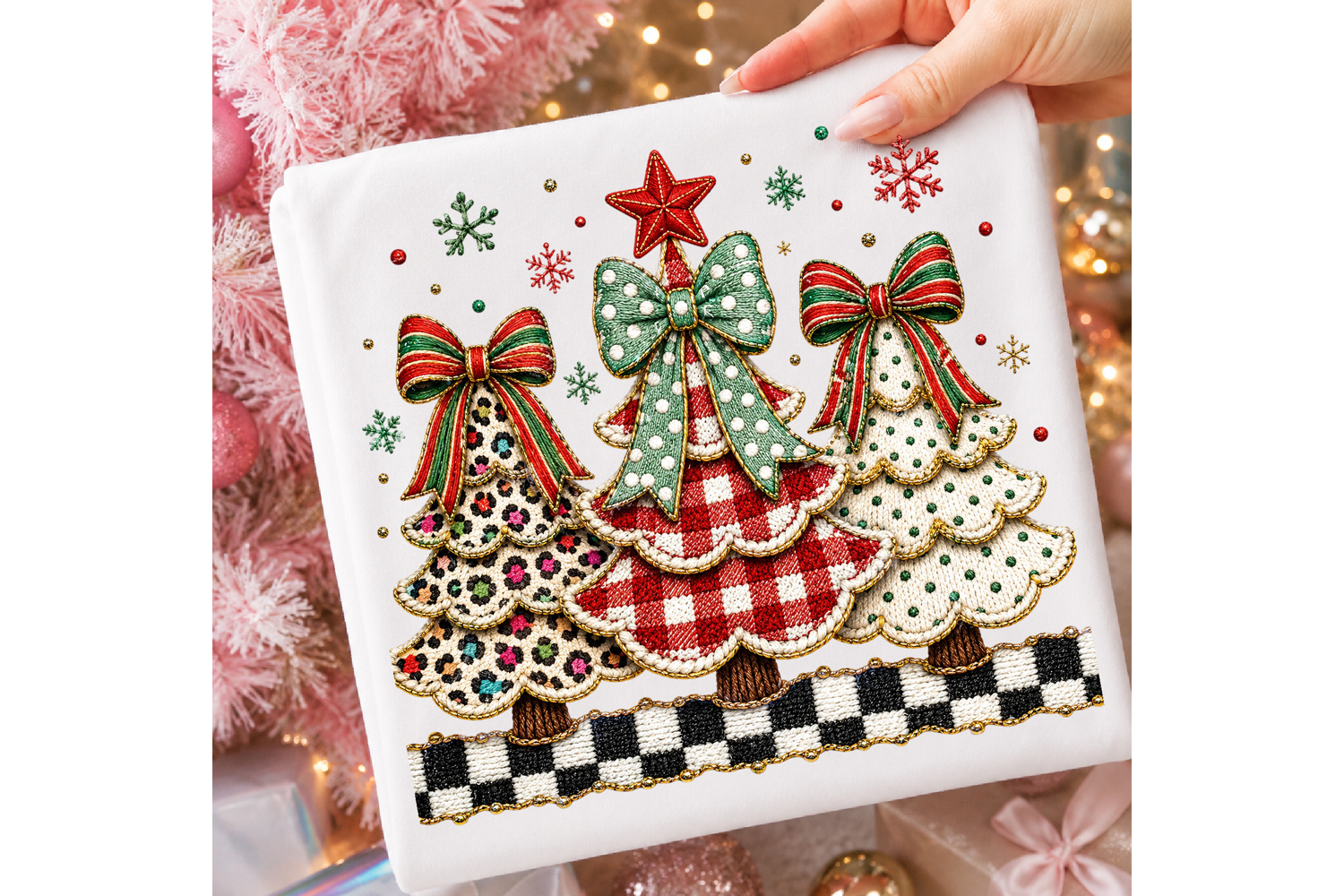 Colorful Coquette Christmas Tree Png product image 1