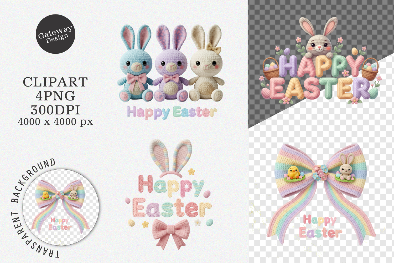 Colorful Easter Png Clipart product image 1