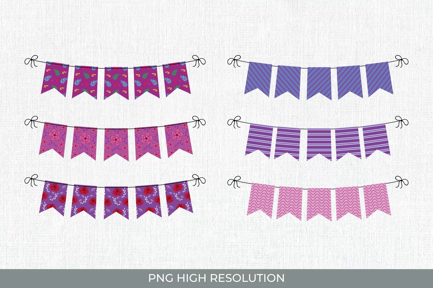 Colorful Floral Bunting Banner Set product image 1
