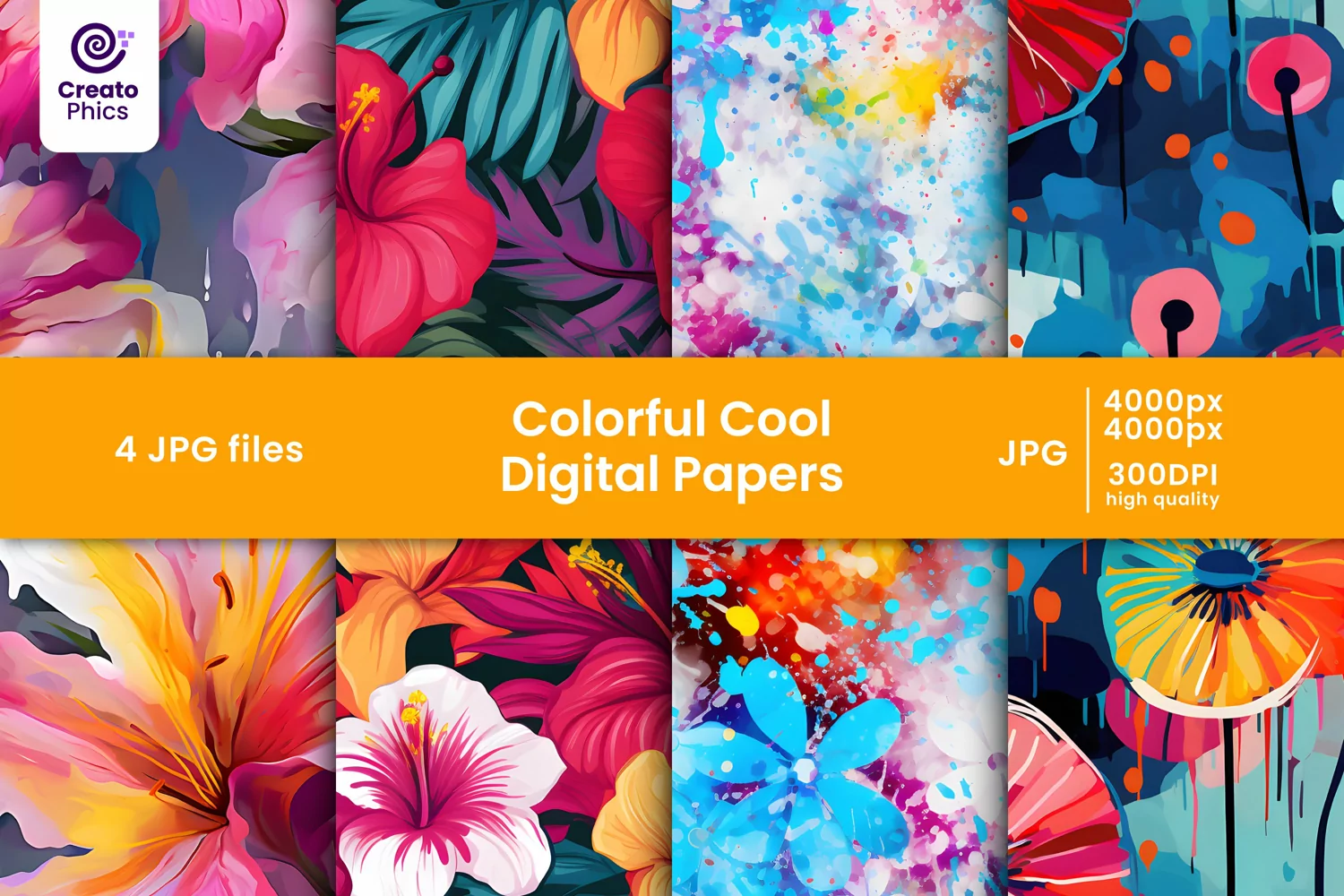 printable digital paper, scrapbook papers, scrapbooking, printable papers, floral patterns, flower,