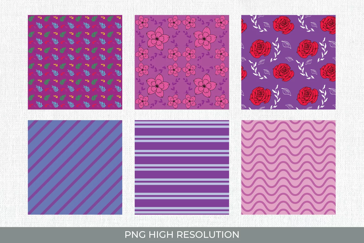 Colorful Floral Seamless Pattern Paper Pack product image 1