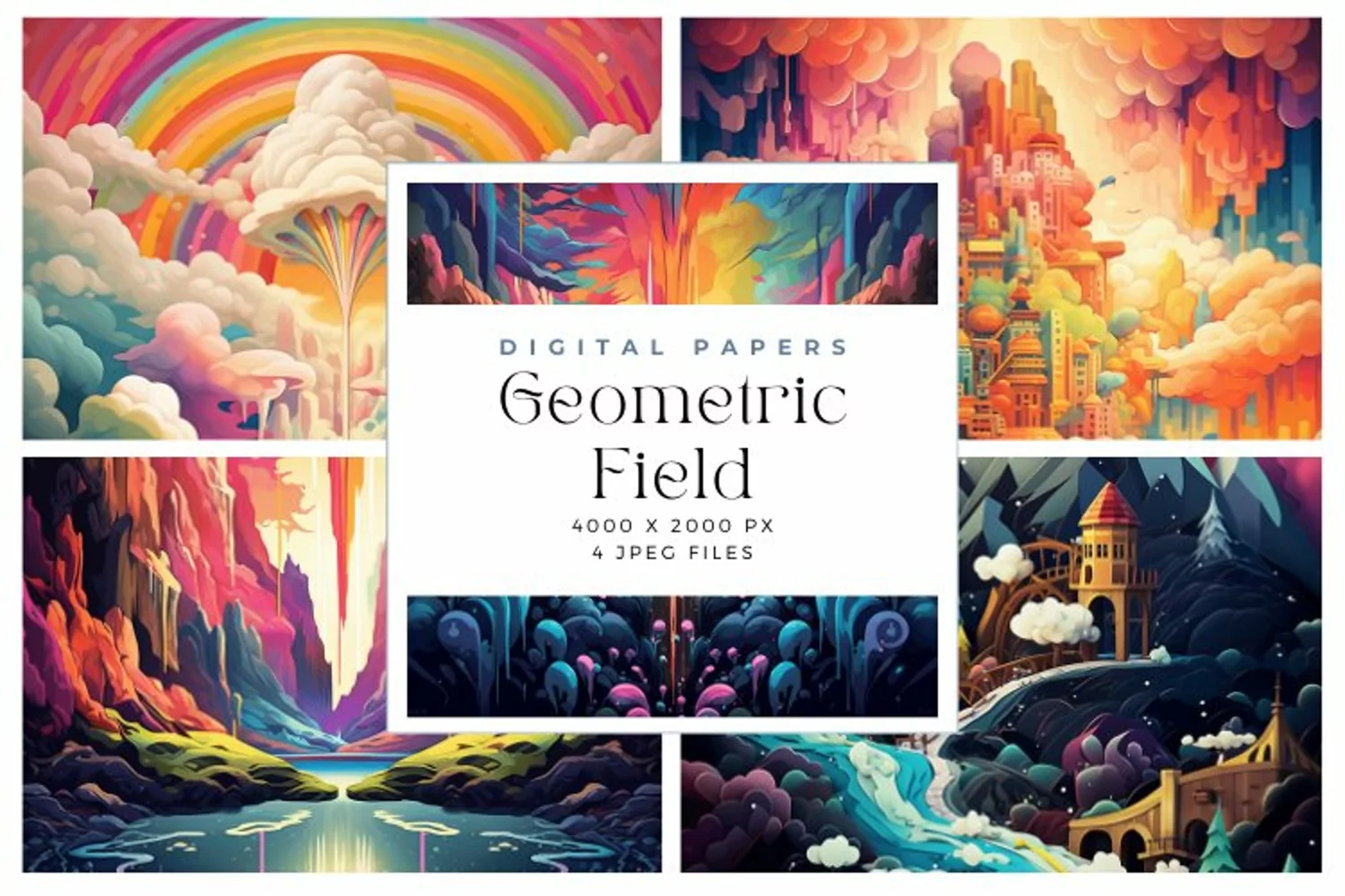 Colorful Geometric Field Background product image 1