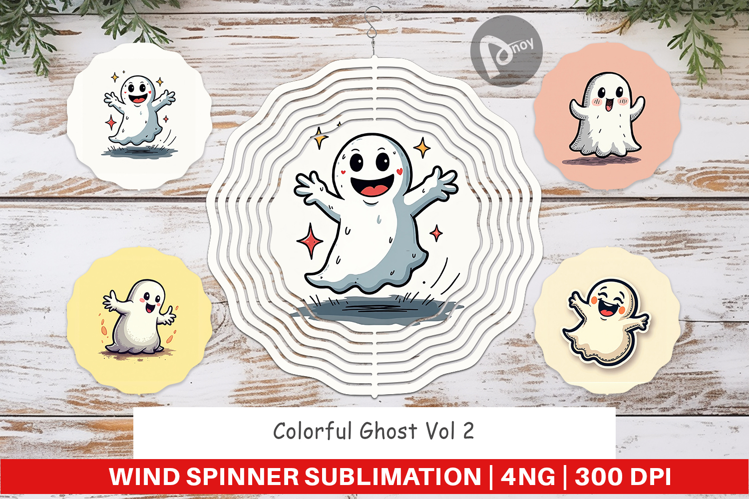 Colorful Ghost Wind Spinner product image 1