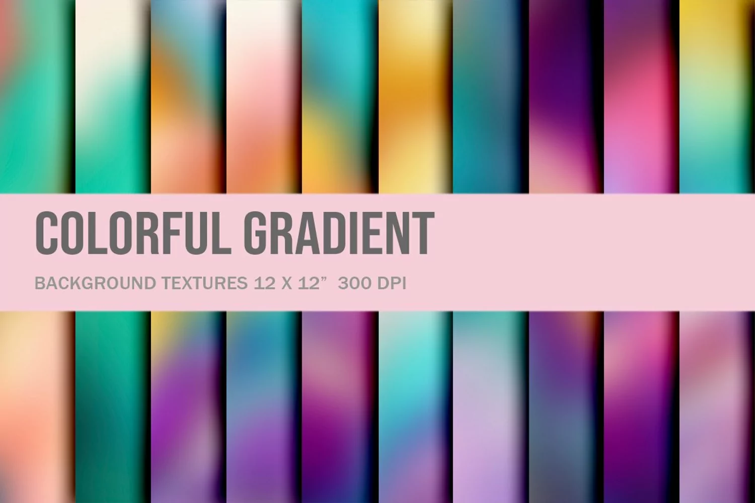 Colorful Rainbow Gradient Ombre Background Digital Paper product image 1