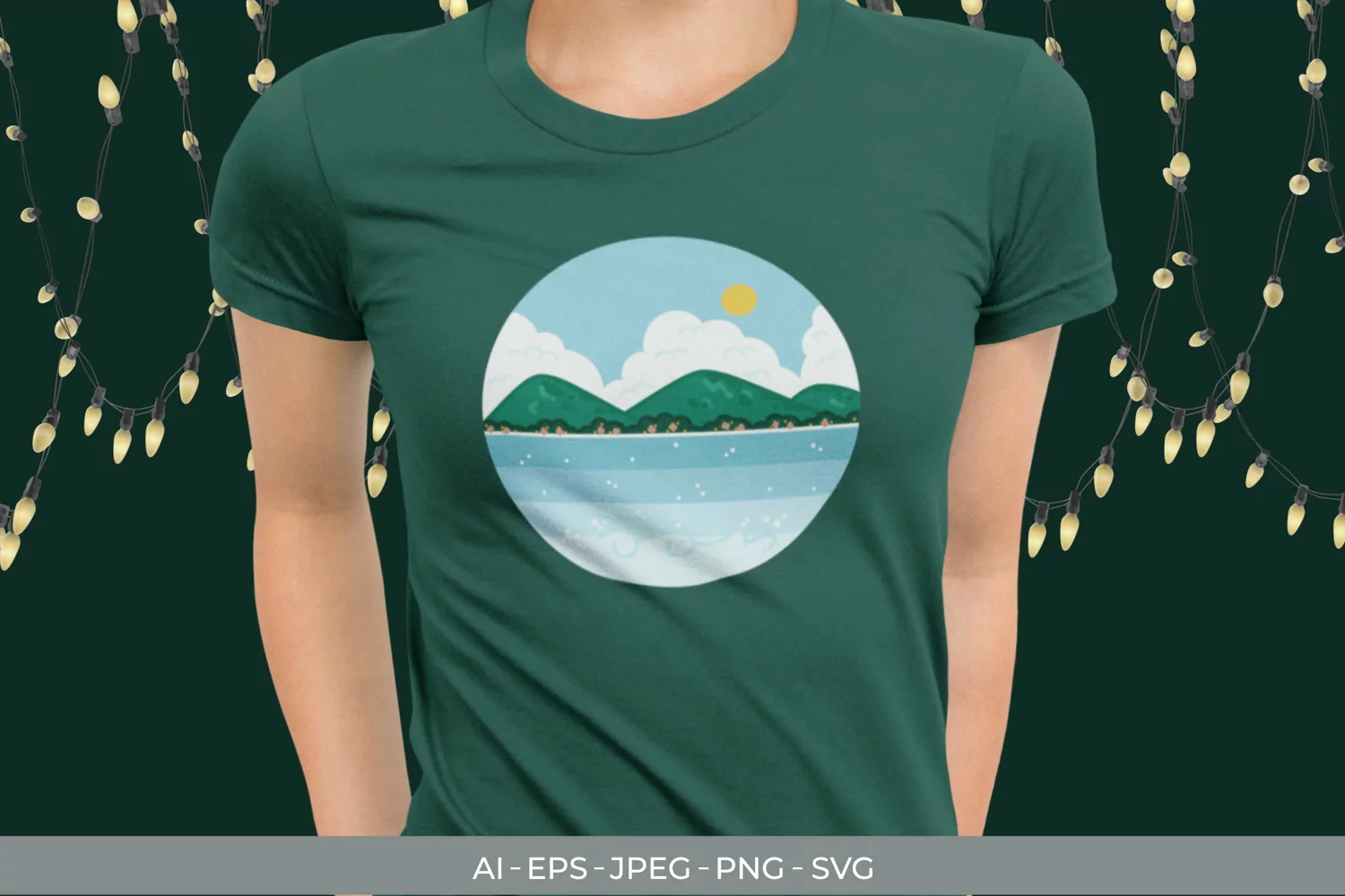 Colorful Island for T-Shirt Design product image 1