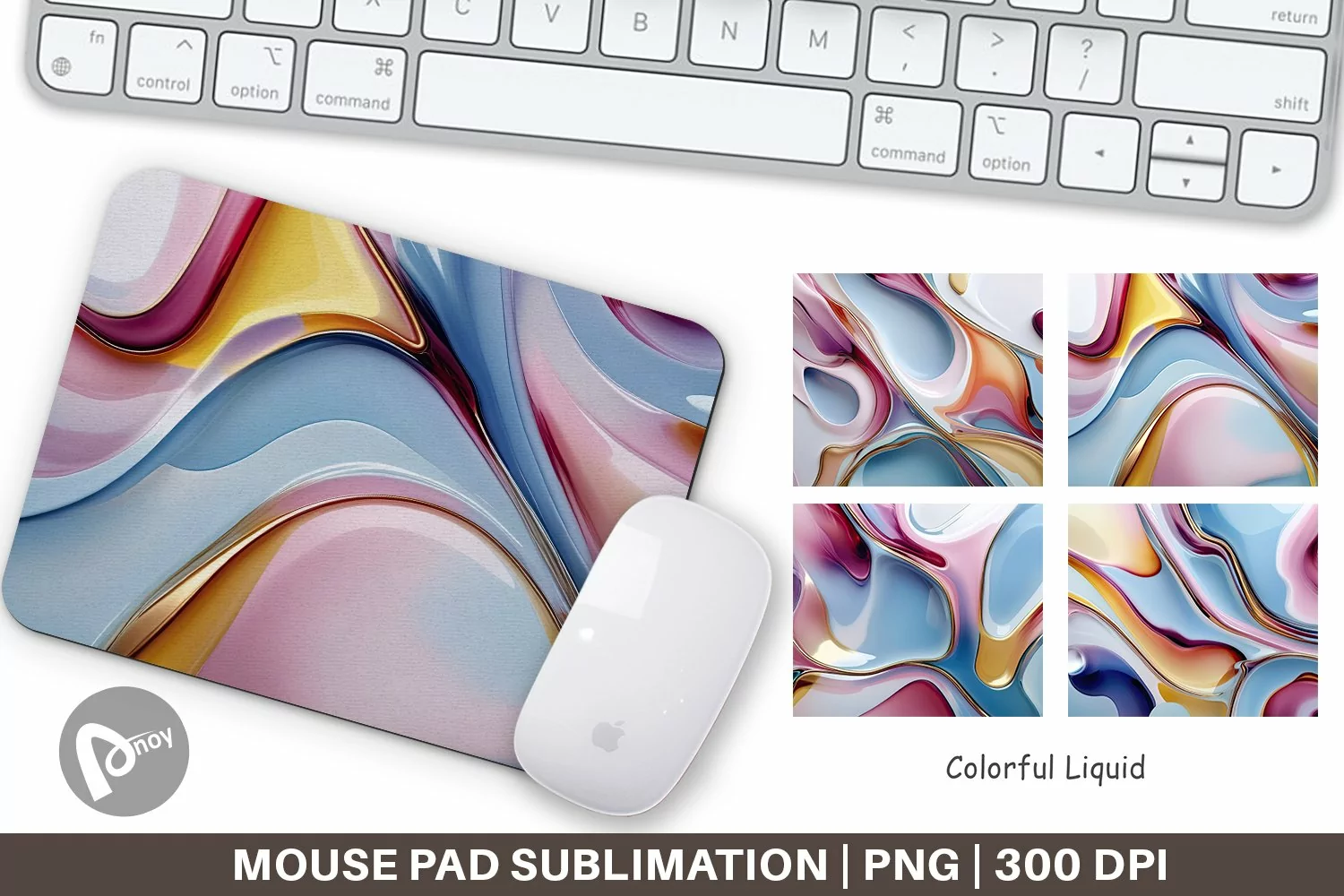 Mouse Pad Colorful Liquid product image 1